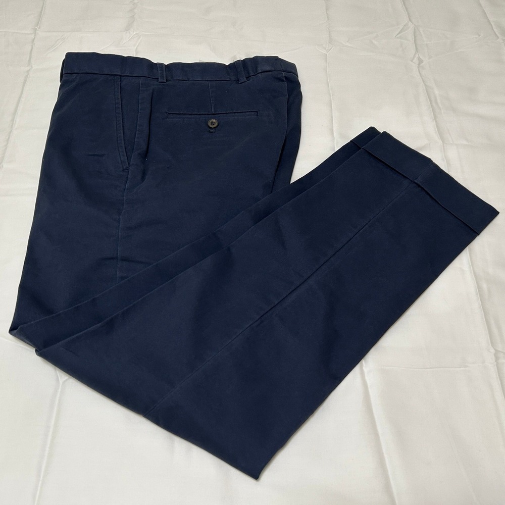 Polo Ralph Lauren Mens Stretch Chino Pants 33x32 Ink Navy Cuffed Pockets New